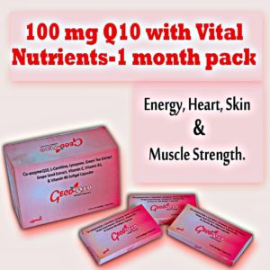 Q-10 with 100 MG vital nutrients-1month pack